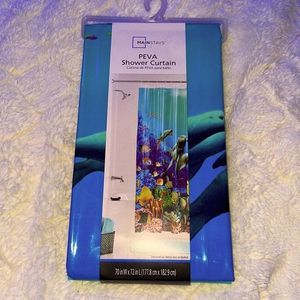 Mainstays Peva Sea Life 70” x 72” Shower Curtain No Liner required nwt
